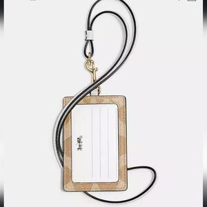 Id Lanyard In Signature Canvas COACH AUTHENTIC